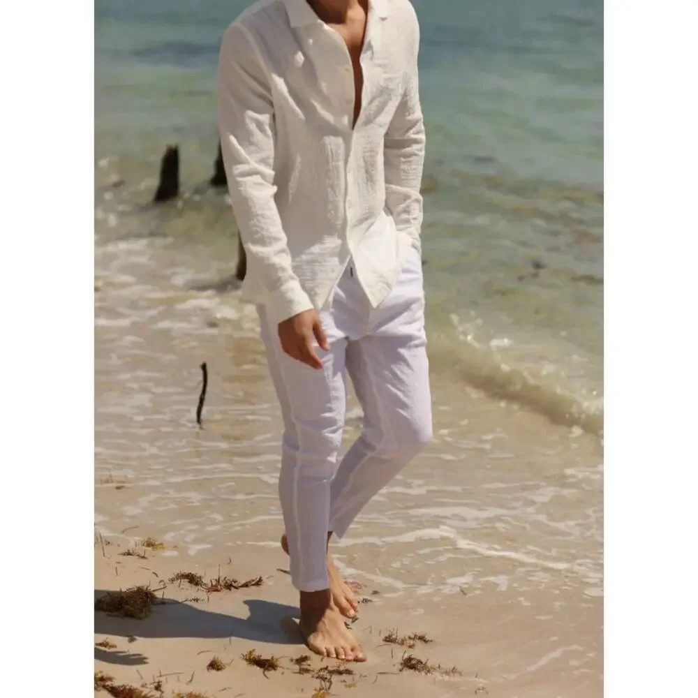 SALTY WEEKEND Mykonos Seersucker Pants White Sz XL $158 {A1}